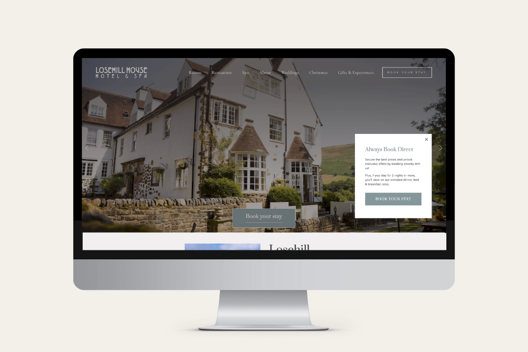 Losehill House Hotel: Web Design & Development 3 losehill website